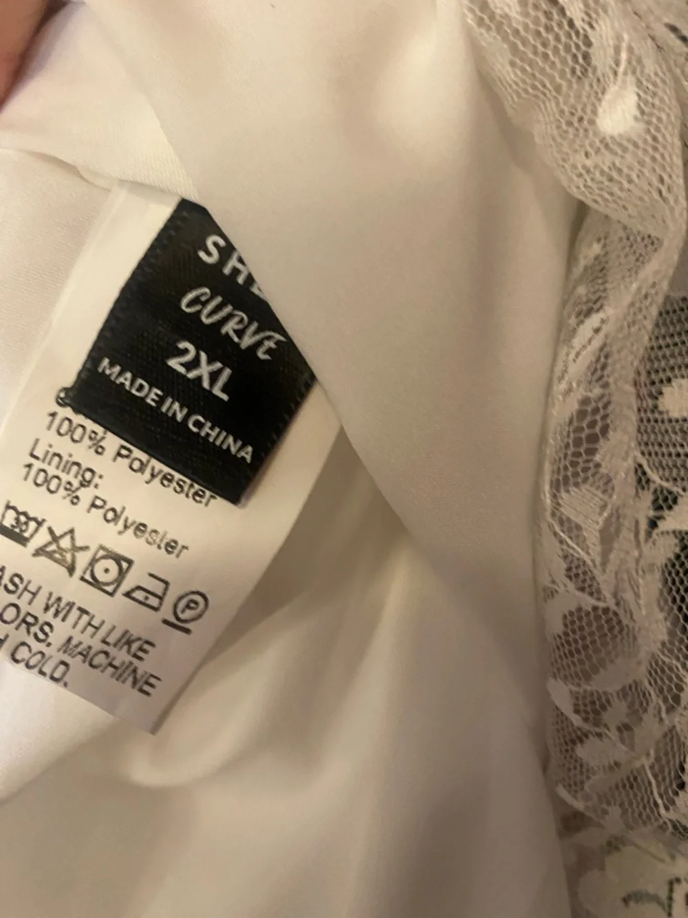 SHEIN White Lace Tiered Mini Skirt - Picture 2 of 4